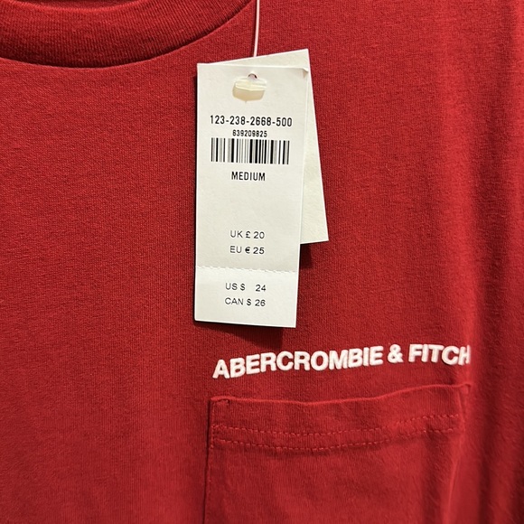 Abercrombie & Fitch T-shirt, size medium, color red - Picture 3 of 3